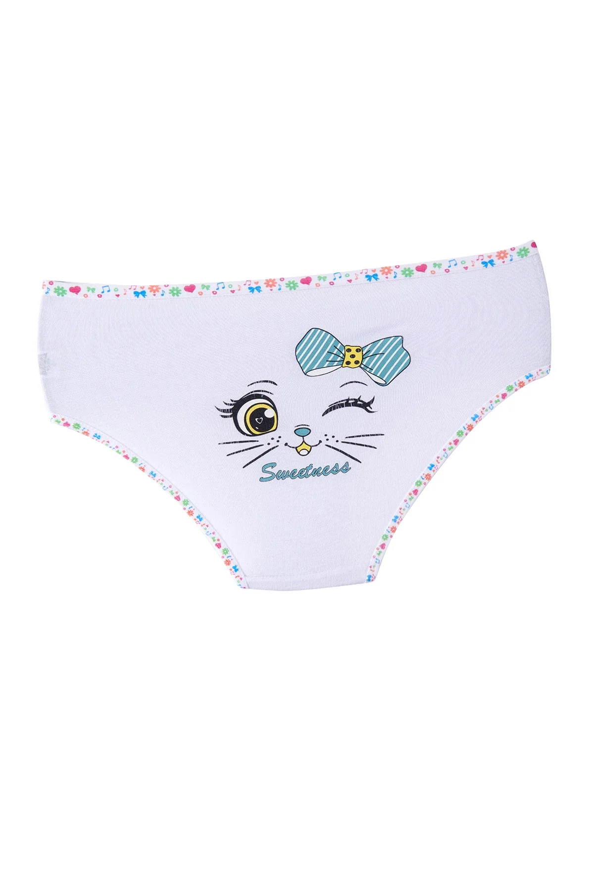 833 Tutku Kız Elastan Arkası Baskılı Bikini 12'li Paket Asorti - 2