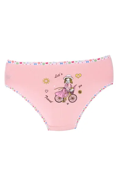 833 Tutku Kız Elastan Arkası Baskılı Bikini 12'li Paket Asorti - 3