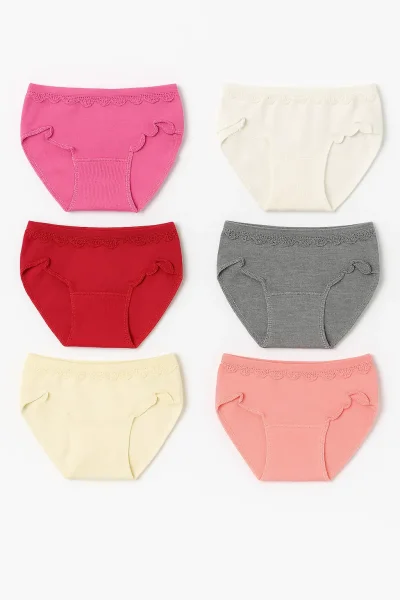 834 Tutku Kız İncebel Pınar Bikini 12'li Paket Asorti - 1