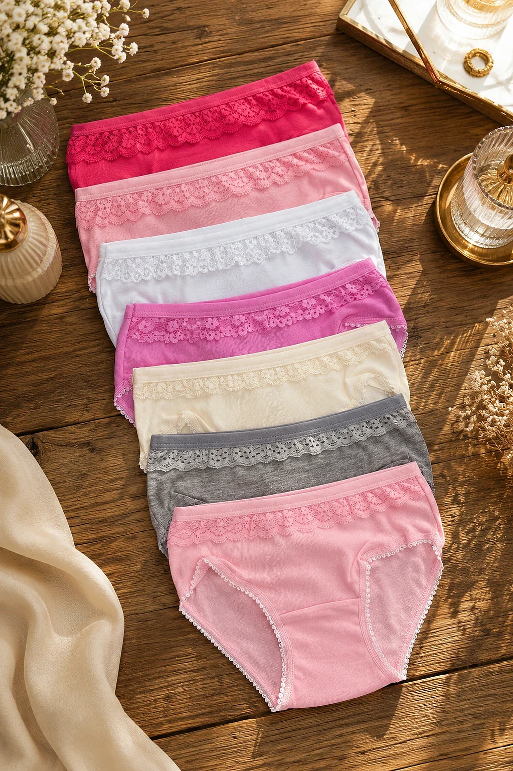834 Tutku Kız İncebel Pınar Bikini 12'li Paket Asorti - 1