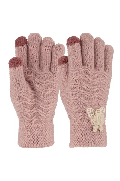 9-12 Yaş Garson Örme Eldiven 6'lı Kız - 1