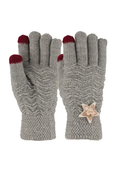 9-12 Yaş Garson Örme Eldiven 6'lı Kız - KİTTİ (1)