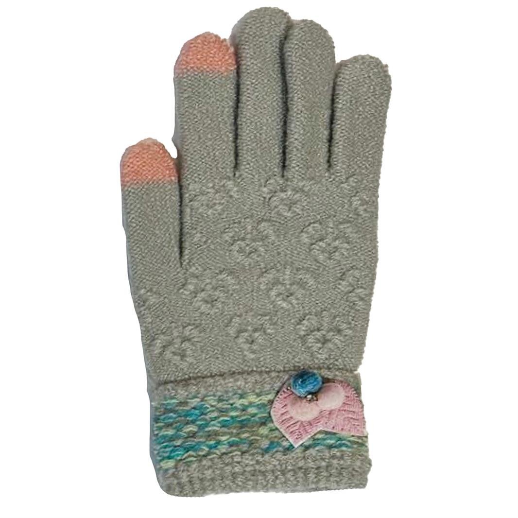 9-12 Yaş Garson Örme Eldiven 6'lı Kız - 1