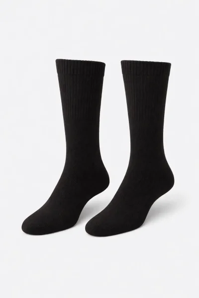 9518 Dündar Erkek Havlu Asker Çorabı 12'li Siyah - 1