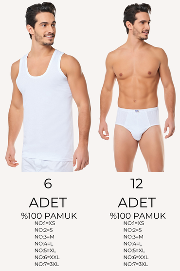 Seher Erkek Atlet Slip Takım