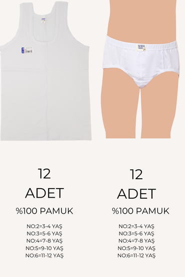 Seher Çocuk Atlet Külot Takım