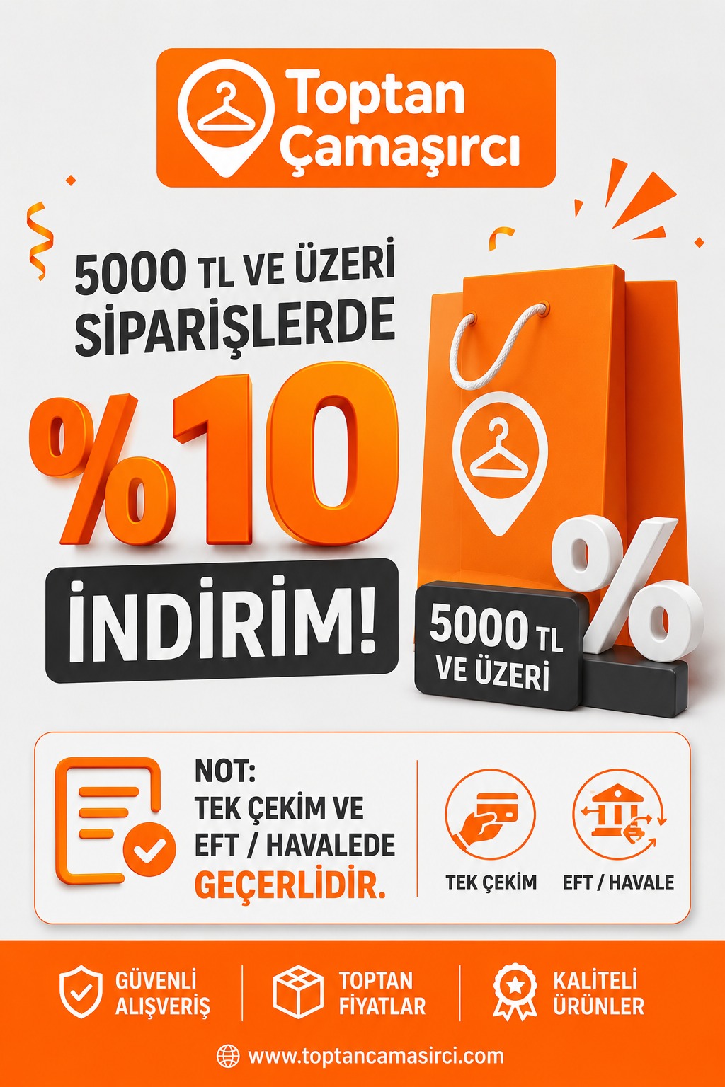 5000 tl ve üzeri Siparişinize %10 İndirim