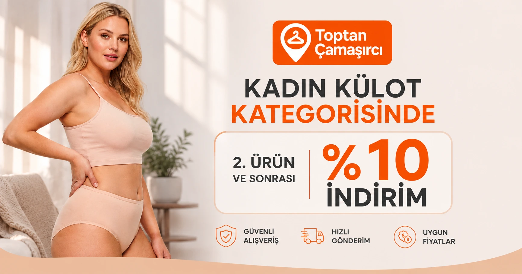 Kadın Külot kategorisinden 1 ürün alana, Kadın Külot kategorisindeki ürünler %10 indirimli.