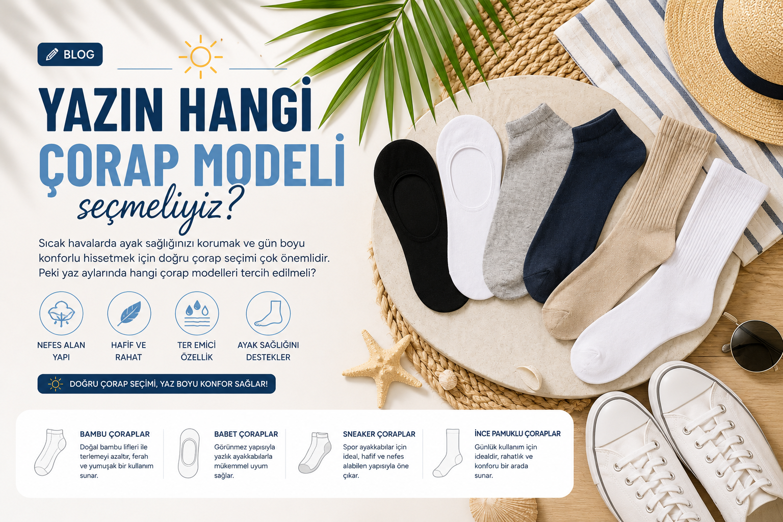 Yazın Hangi Çorap Modeli Seçmeliyiz?