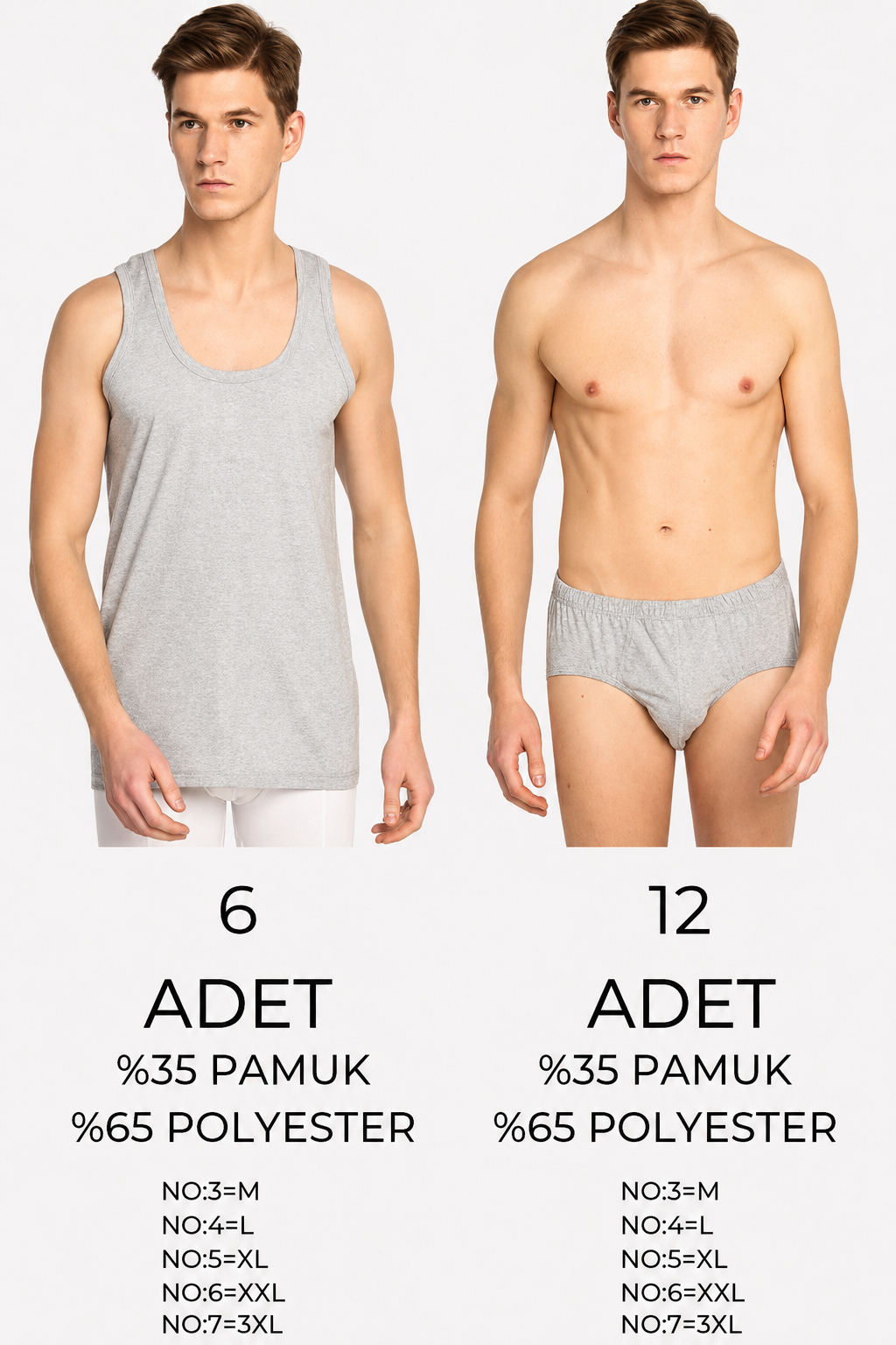 Seher Erkek Atlet Slip Renkli Takım