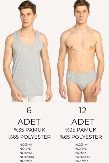 Seher Erkek Atlet Slip Renkli Takım