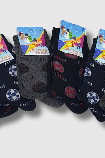 Active Erkek Çocuk Havlu Çorap 12'li Paket Asorti - 2