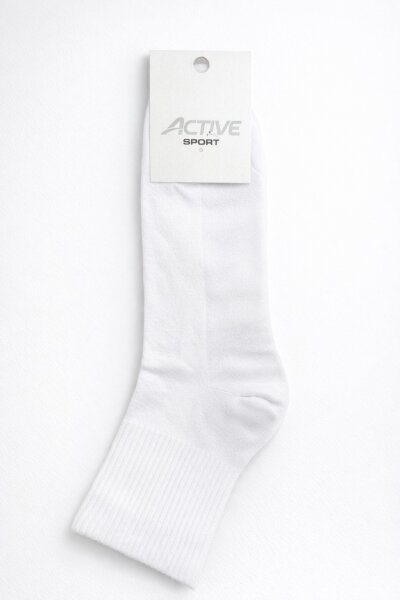 Active Erkek Havlu Yarım Konç Patik 12li Beyaz - ACTİVE