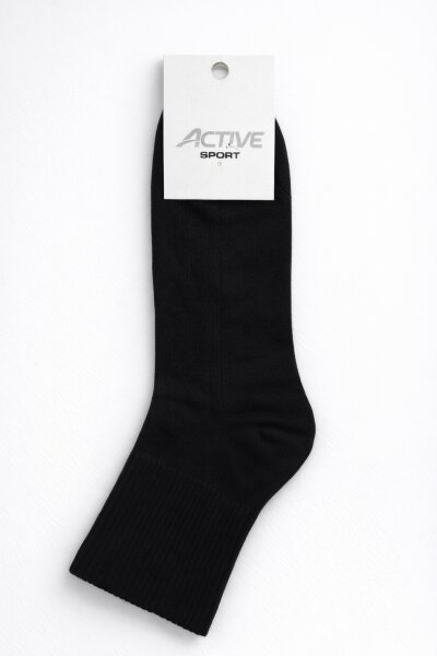 Active Erkek Havlu Yarım Konç Patik 12li Siyah - ACTİVE