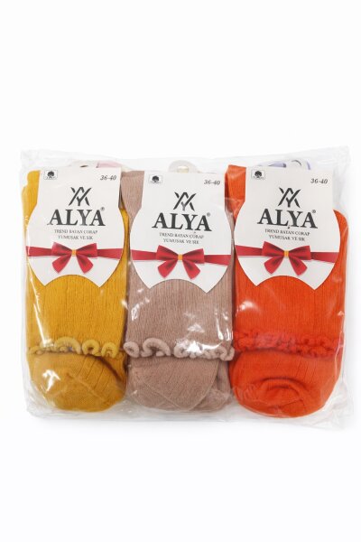 Alya Kadın Konç Patik 12li Karışık - ALYA SOCKS (1)