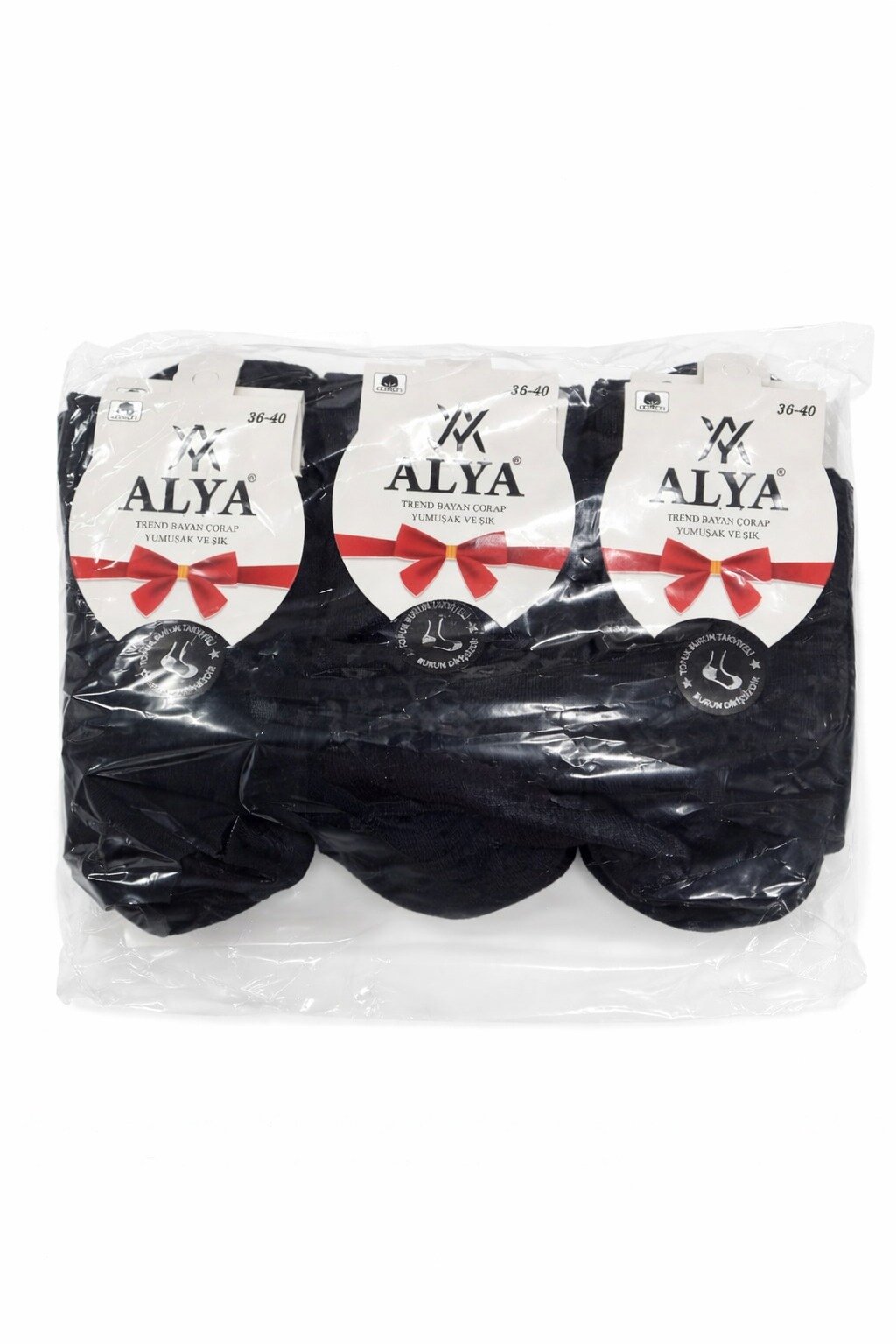 Alya Kadın Konç Patik 12li Siyah - 2