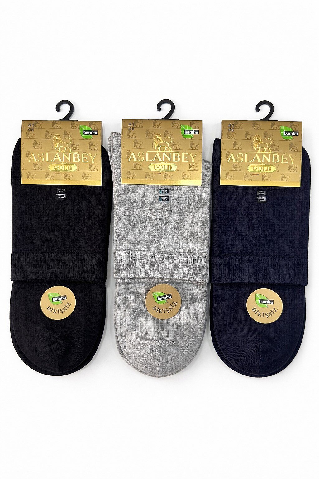 Aslanbey Bambu Gold Erkek Konç Patik 12'li Paket - 1