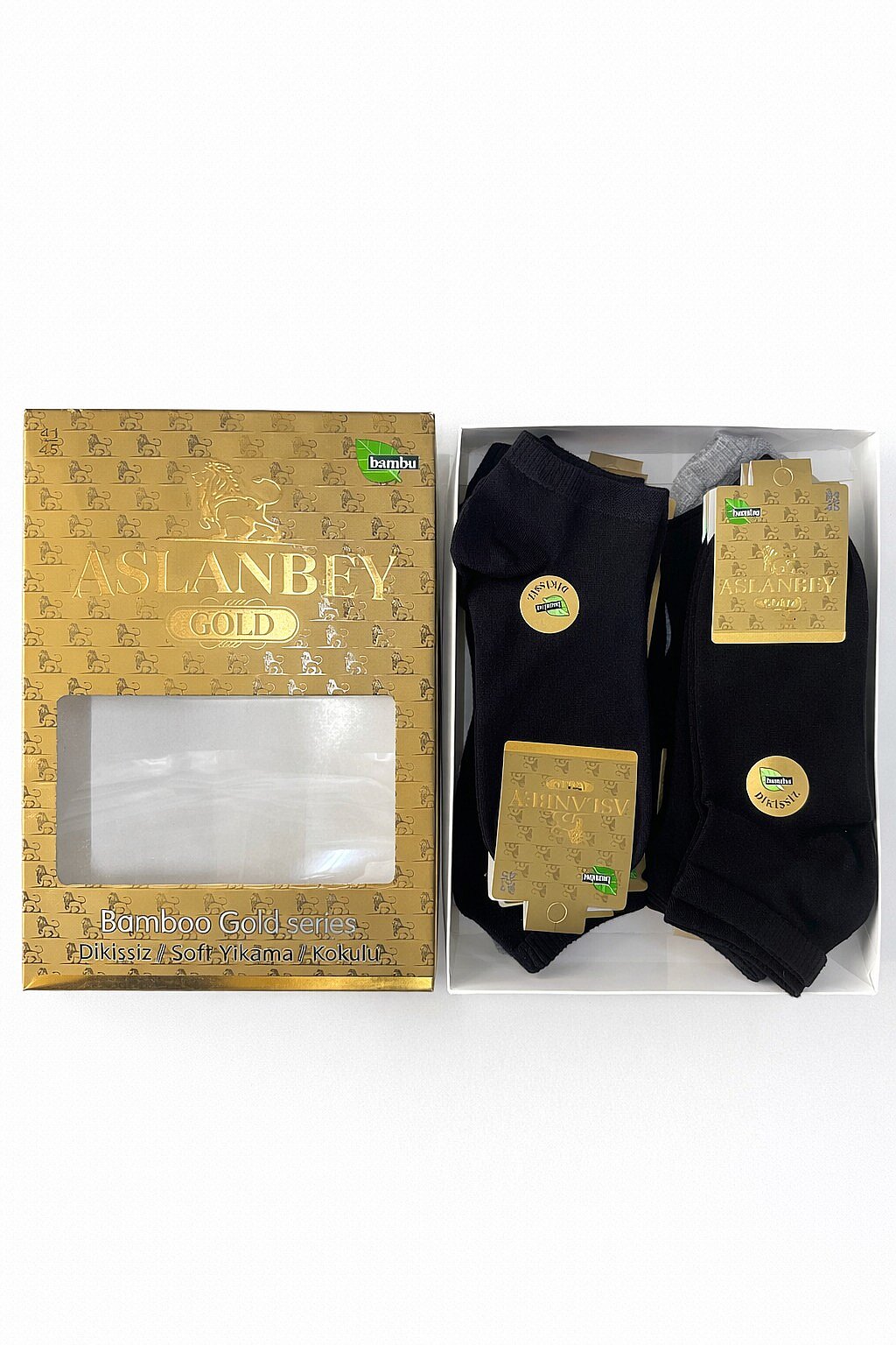 Aslanbey Bambu Gold Erkek Patik 12'li Paket - 2