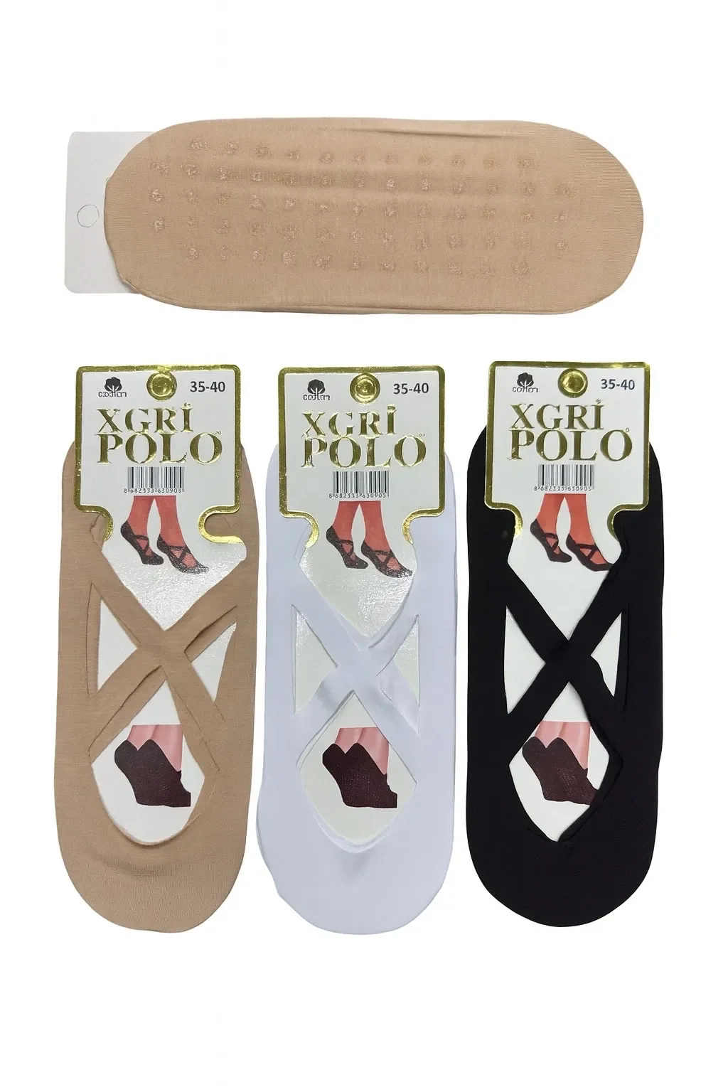 B-61 Polo Pilates Çorap 12'li Beyaz - 2