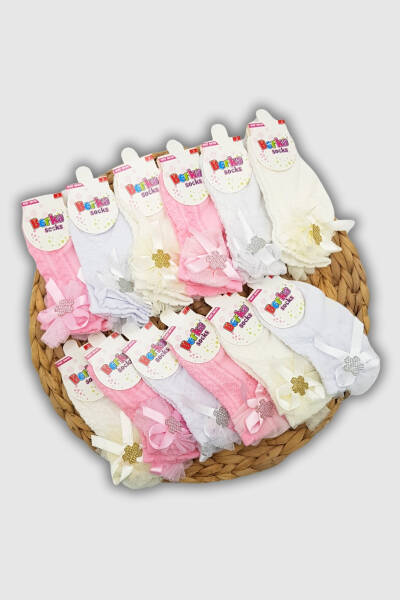 Berka Bebe Kutulu Aksesuarlı Çorap 12li Paket ASORTİ