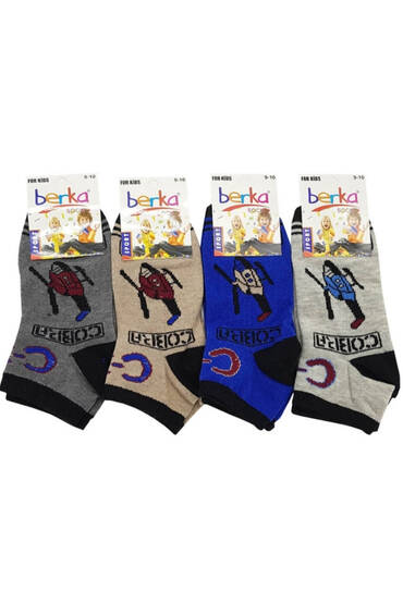 Berka Çocuk Patik 12'li Paket Asorti - BERKA ÇORAP