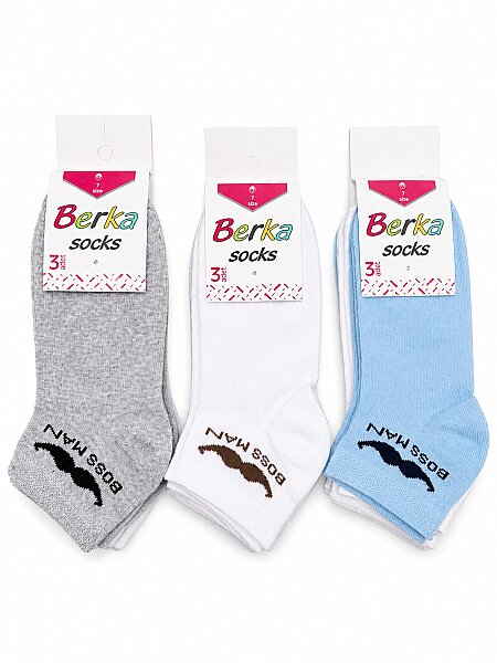 Berka Erkek Çocuk 3 lü Patik 12'li Paket Asorti - 4