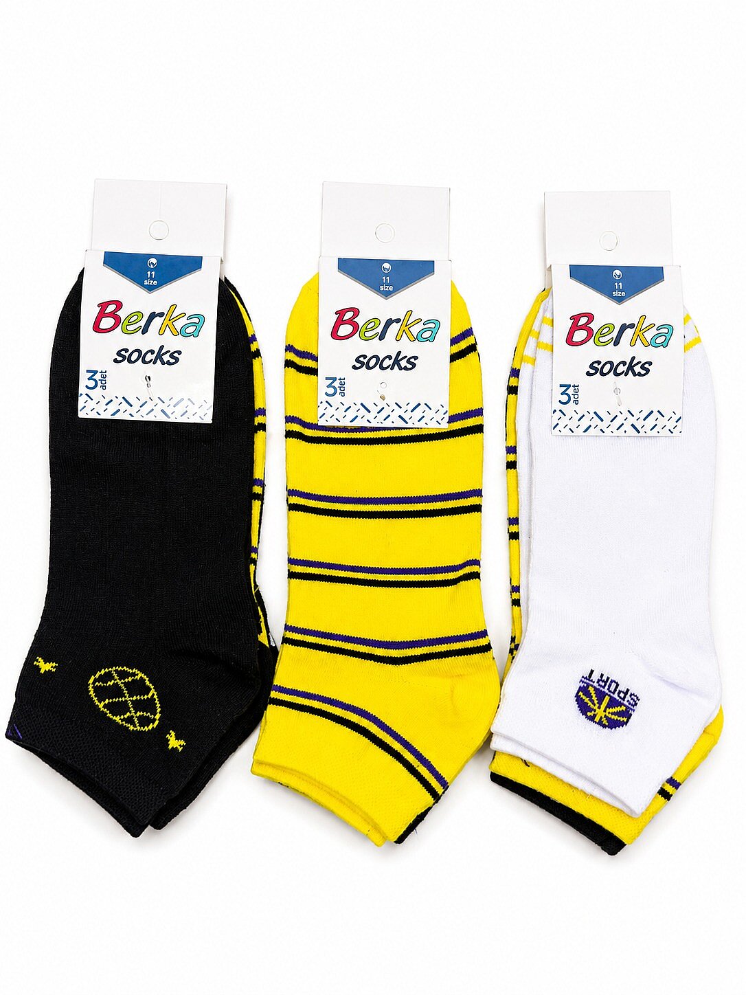 Berka Erkek Çocuk 3 lü Patik 12'li Paket Asorti - 6