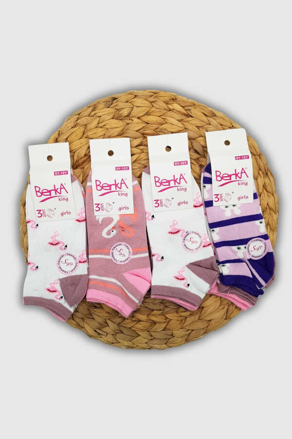 Berka Kız Çocuk 3lü Patik 12li Paket