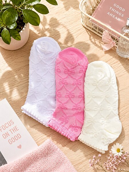 Berka Kız Çocuk 3'lü Patik 12'li Paket - 4