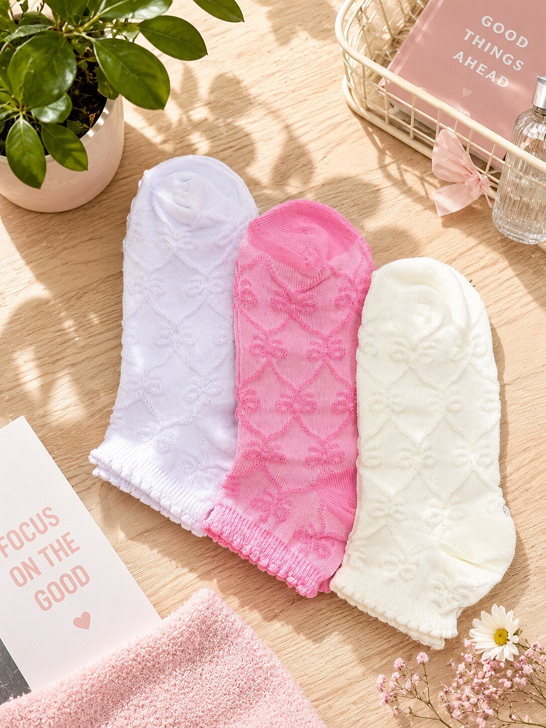 Berka Kız Çocuk 3'lü Patik 12'li Paket - 4