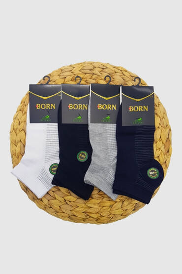 Born Erkek Bambu Patik 12'li Paket Asorti - 6