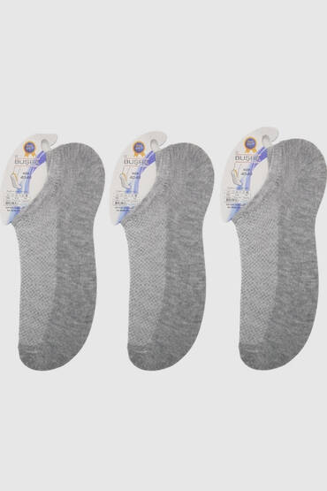 Büşra Erkek Sneaker Spor Çorap 12′li Paket Gri - 1