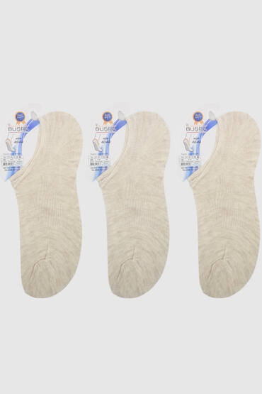 Büşra Erkek Sneaker Spor Çorap 12′li Paket Bej - 1