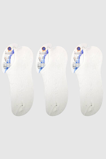 Büşra Erkek Sneaker Spor Çorap 12′li Paket Beyaz BEYAZ