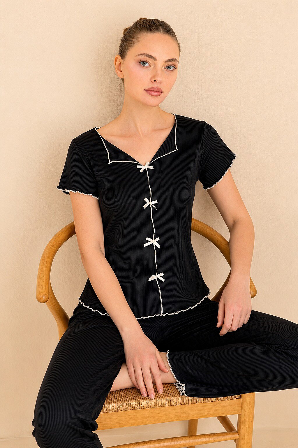 Çağrı Kayıkyaka Pijama Takımı 4'lü - 4