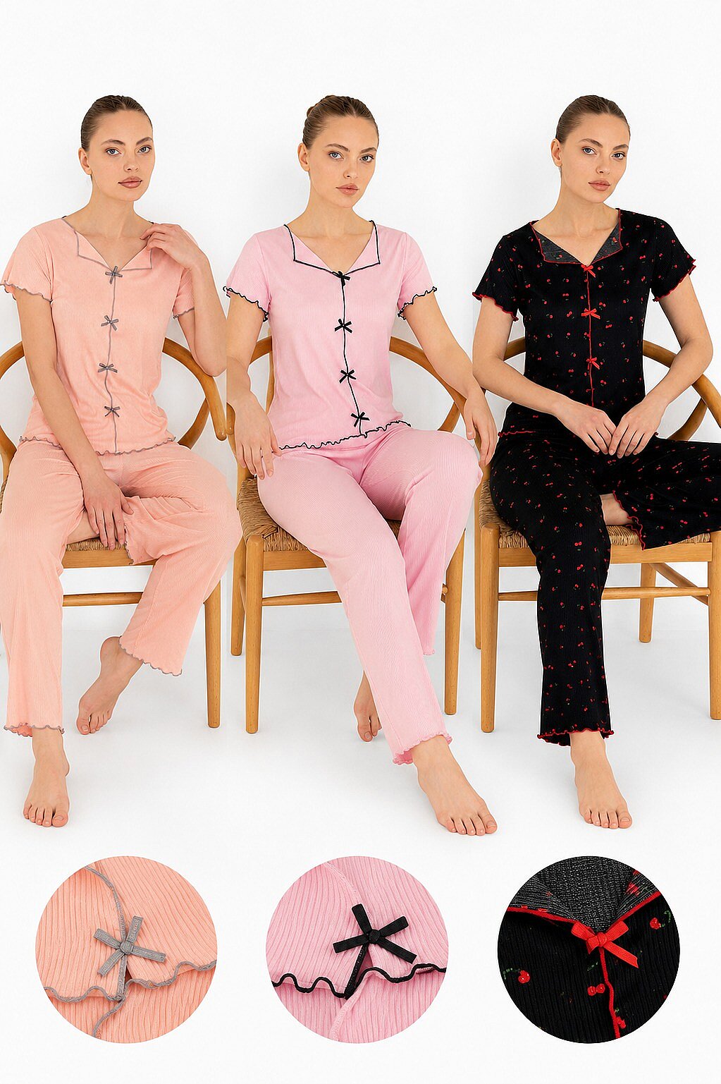 Çağrı Kayıkyaka Pijama Takımı 4'lü - 1