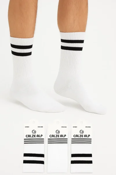 Calze Alp Çizgili Tenis Çorap 12'li - 6