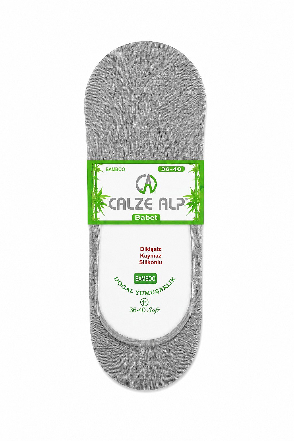 Calze Alp Erkek Bambu Babet Gri 12'li - 1