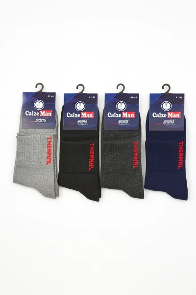 Calze Men Erkek Havlu Patik 12'li Karışık