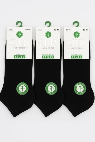 Club Erkek Bambu Patik 12'li Siyah Siyah