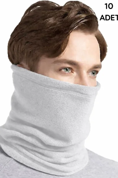 Düz Polar Boyunluk Gri 