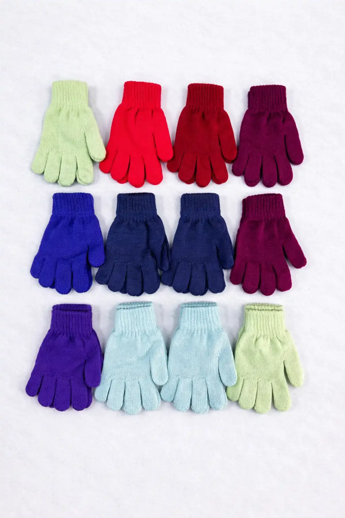 Dyr Renkli Çocuk Eldiven 12'li - 1