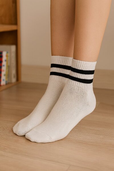 Eren Çizgili Kolej Çorap 12'li - EREN ÇORAP