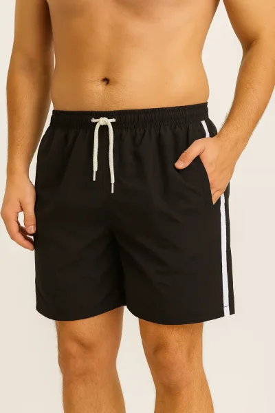 Erkek Havuz Şortu 10'lu Siyah