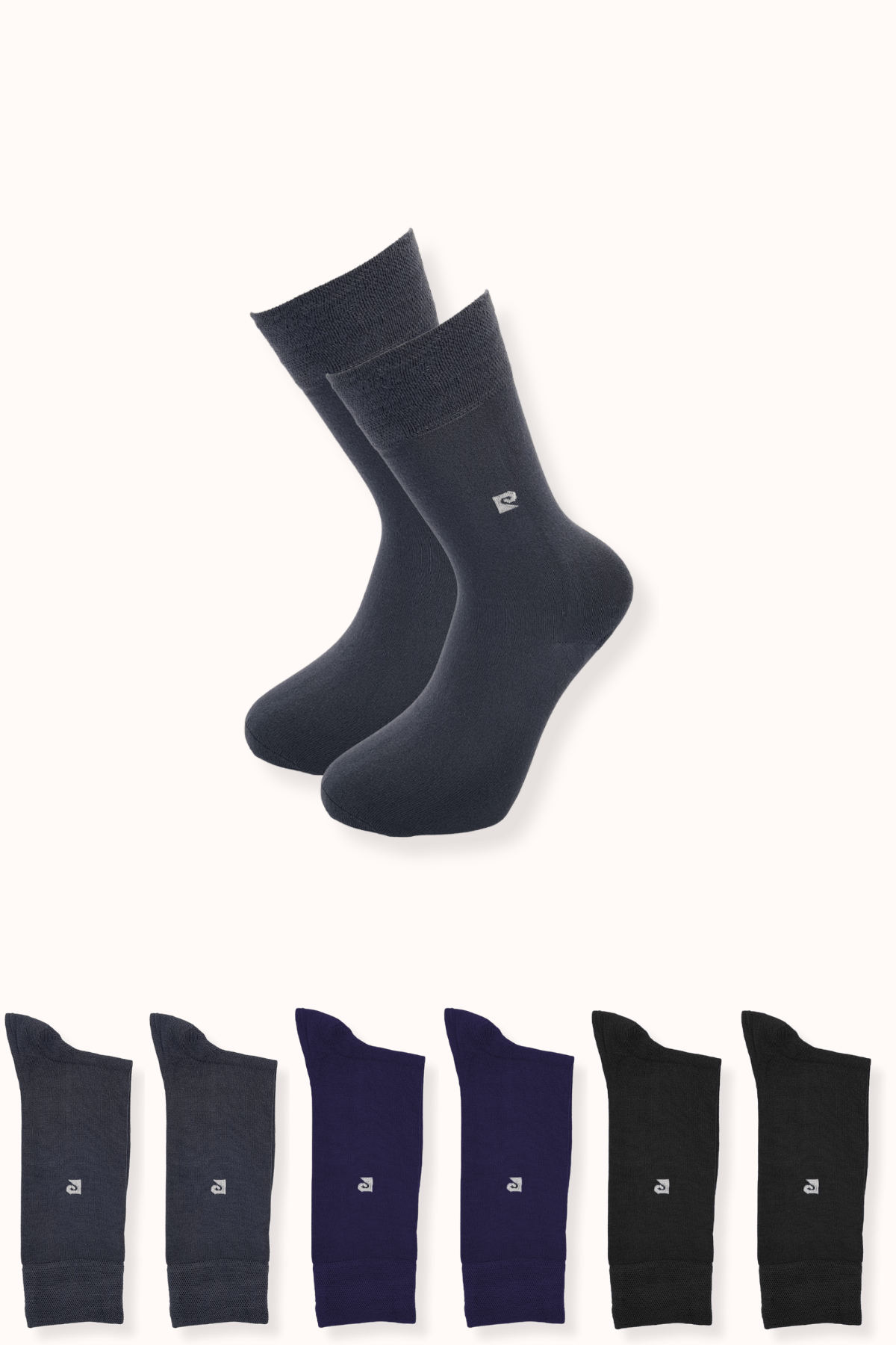 Erkek Kutulu Bambu Çorap 12'li Paket Karışık - 2