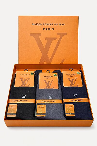 Erkek Kutulu Bambu Çorap 12'li Paket Karışık - 1