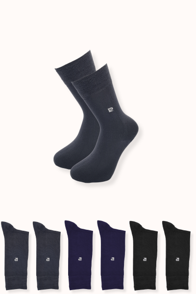 Erkek Kutulu Bambu Çorap 12'li Paket Karışık Renk - GÜLÇEK ÇORAP