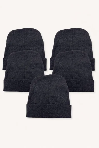 Erkek Penye Kaşe Düz Bere 10'lu Karışık - 1