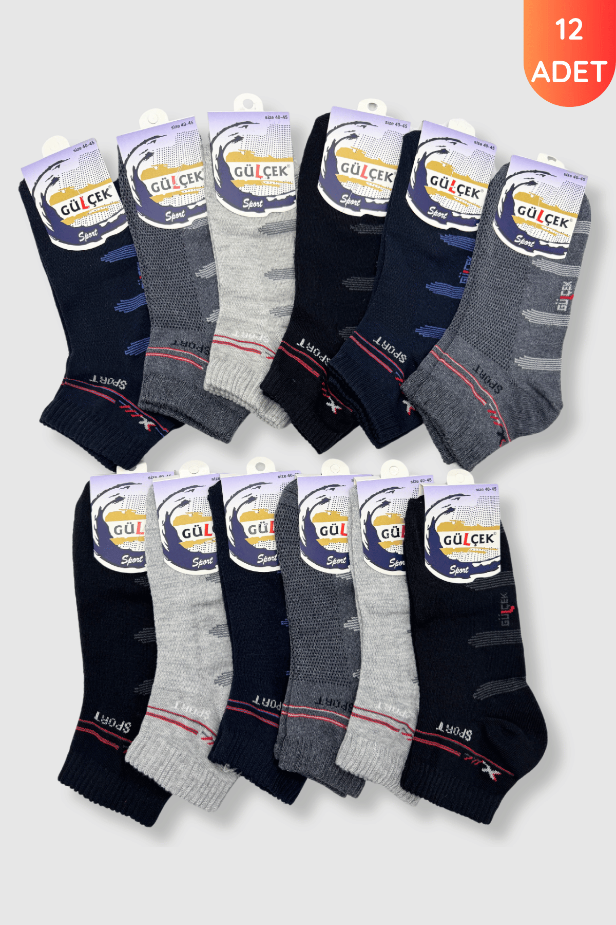 Gülçek Erkek Spor Patik 12li Paket 1