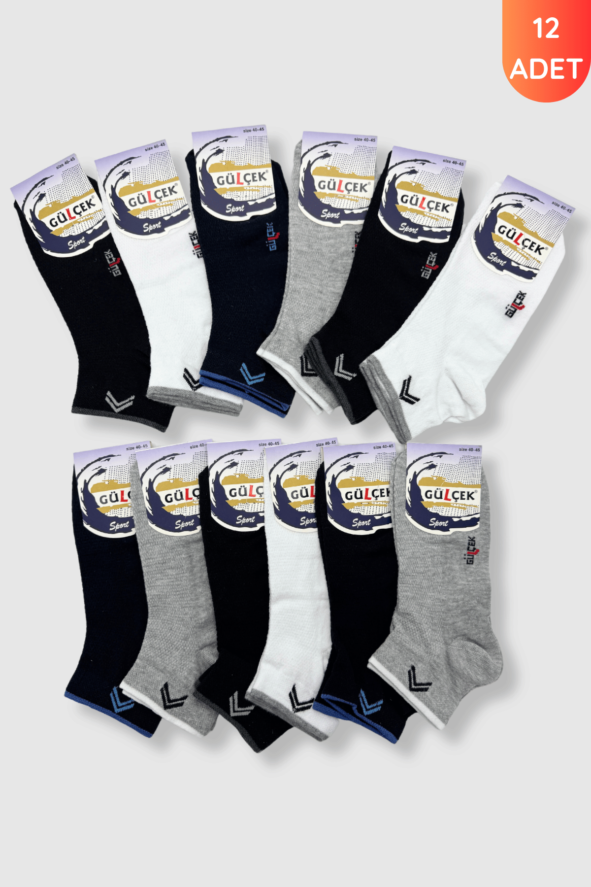 Gülçek Erkek Spor Patik 12li Paket 2